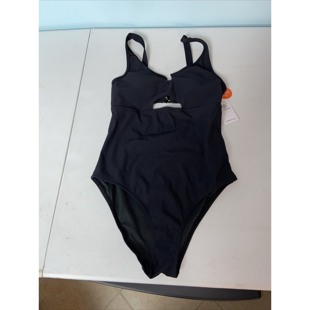 My Charmo Women's Black One-Piece Swimsuit Size M Stylish Swimwear Beachwear